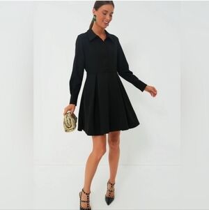 NWOT Pomander Place Black Annalise Dress Long Sleeve Pleated Tuckernuck‎ Small